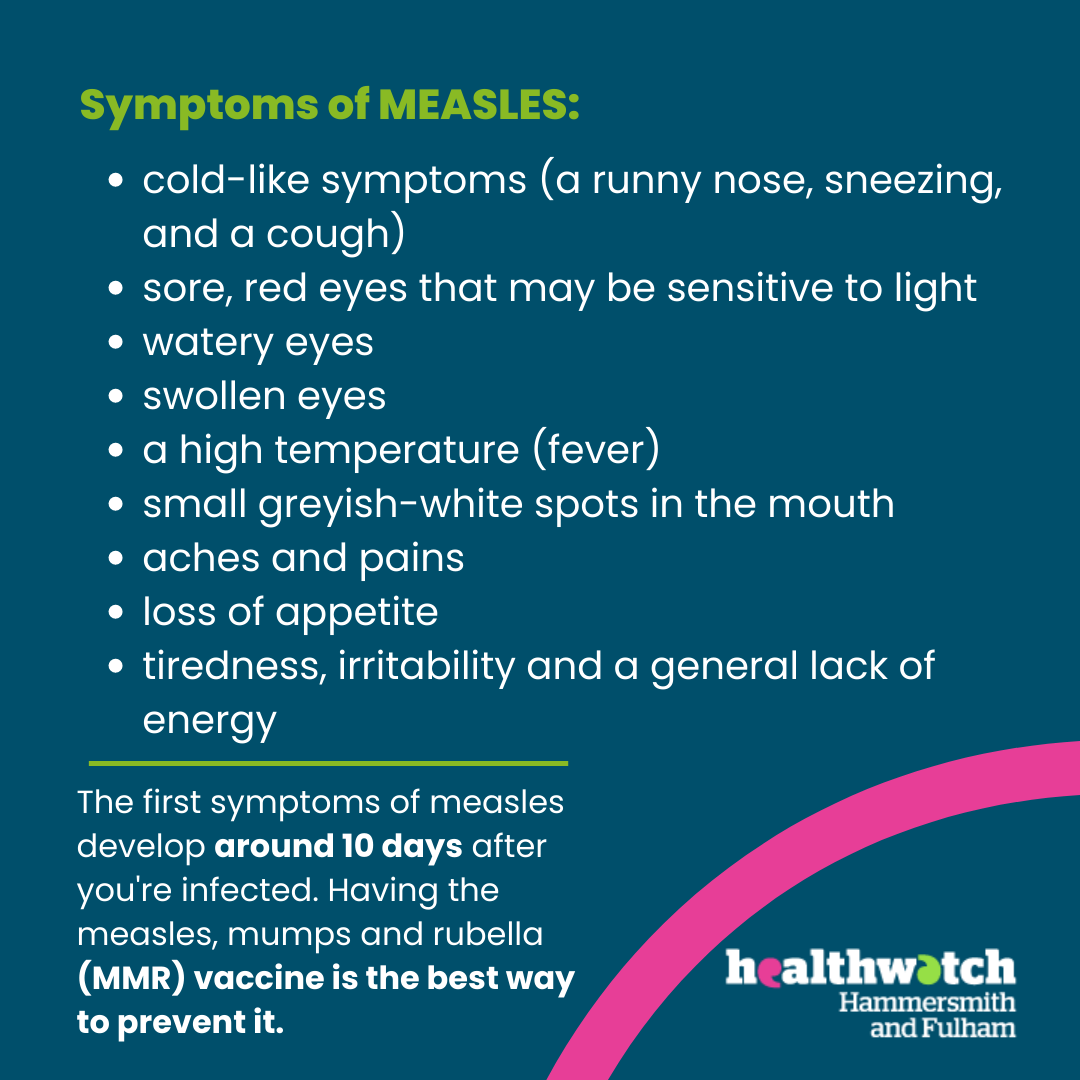 Symptoms of measles