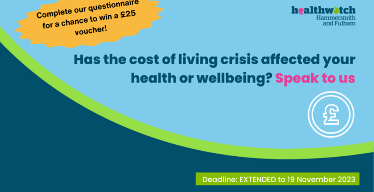 Has the cost of living crisis affected your health or wellbeing? Questionnaire