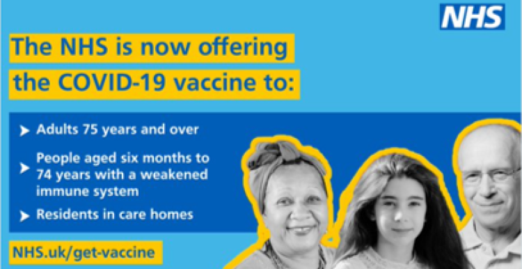 The NHS is now offering the COVID-19 vaccine. Credit: NHS