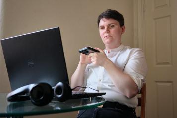 Woman with a laptop