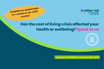 Has the cost of living crisis affected your health or wellbeing? Questionnaire