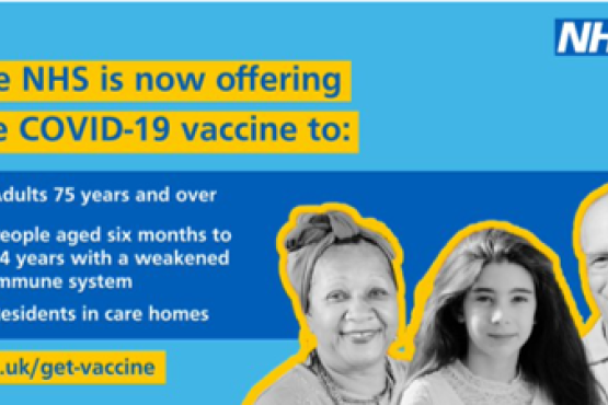 The NHS is now offering the COVID-19 vaccine. Credit: NHS